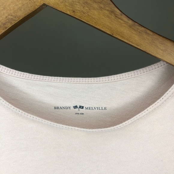 Brandy Melville Pink Cropped Shirt - Picture 3 of 5